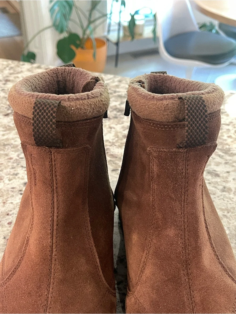 L.L.Bean PrimaLoft 100g Insulated Suede Boots Men’s 11 Wide Brown Side Zip
